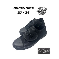 B.Best 27~36 Unisex Black Casual School Shoes Kasut Hitam Sekolah Canvas Shoes Kasut Sekolah Hitam