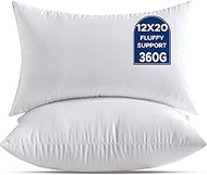 Set of 2 Cushion Inserts, 30 x 50 cm, Small White Pillow Inserts, Decorative Pillows, Head Pillows f