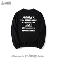 ATTITUDE ATTITUDE Merchandise Mall JDM Modified LB Wide Body Yoyo GTR35 HKS Pure Cotton Round Neck S