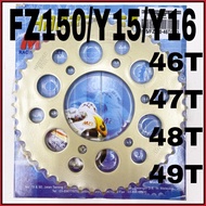 [428] Y15ZR Y15Z / Y16 Y16ZR REAR SPROCKET MCS GOLD HARDEN STEEL SPOKET BELAKANG (46T 47T 48T 49T)