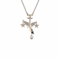 CHANEL 合金23C高跟鞋星星吊墜項鏈項鍊