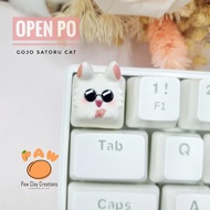 artisan keycaps + keycap gojo satoru + kucing + mechanical keyboard