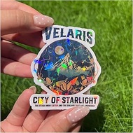 BELISMIA 3pcs Velaris City of Starlight Holographic Sticker, The Night Court ACOTAR Holographic Stic