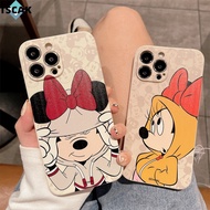 Fashion Cartoon Couple Pattern Phone Case For OPPO A9 A5 2020 A12 A12e A12S A7 AX7 A5S AX5S AX5 A3S F9 Pro Mickey Minnie Soft Square Edge Fall prevention Cover Casing