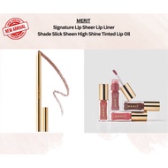 MERIT Shade Slick Sheen High Shine Tinted Lip Oil Signature Lip Sheer Lip Liner