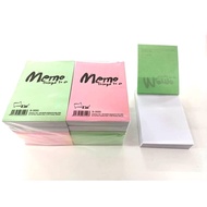Uni Paper Memo Pad / Plain Note Pad 3.5" X 5" S-3550 / A7 White Memo Pad S3550