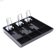 GB Cabinet Cash Drawer Register Insert Money Tray 3 Compartment Storage Box Cashier