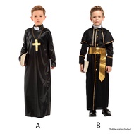 Priest Costume Kids Halloween Career Occupation Cosplay O5eS