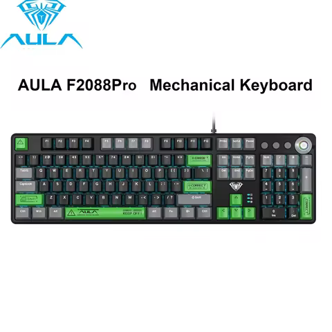 AULA F2088PRO Wired Mechanical Keyboard High Speed RGB BacklitGaming Keyboard Magnetic Upper Cover f
