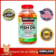 (Exp.10/2027)Kirkland Wild Alaskan Fish Oil 1400 mg 230 Softgels Omega-3 Fish Oil