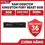 [Genuine] PC RAM 8GB/16GB Kingston Fury Beast DDR4/DDR5 3200/5600/6000MHz - HACOM PC