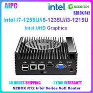 SZBOX R12 MINI PC i7-1255U i5-1235U i3-1215U Mini PC Low Power Network Firewall Appliance
