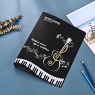 Nota Lembaran Piano Musik/Populer Music Score A4 Tempat File Map Dokumen Booklet - 40 Sheets