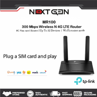 [🔥4G LTE SIM CARD ROUTER🔥] TP-LINK TL-MR100 300MBPS WIRELESS N 4G LTE DIRECT SIM ROUTER- SUPPORT FDD-LTE BAND: B1/B3/B5/B7/B8/B20