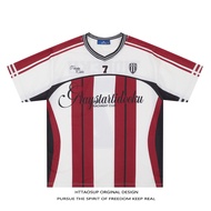 American Sports Style Quick Dry Breathable V-Neck Mens Football Training Shirt Street Trend Number 7