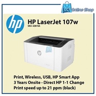 HP 107W Mono Laserjet Wireless Printer - 4ZB78A