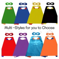 Spooky Double-Layer Halloween Cape & DIY Masking Set for Kids Superhero Costume Party Outfit