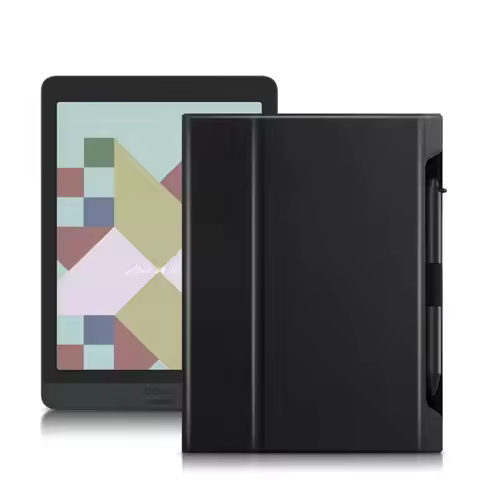 Foldable E-Reader Case with Pen Slot Wear-resistant Back Cover Anti-fall Paste Type for Onyx BOOX No