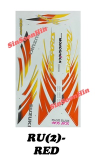 Suzuki RU / RG SPORT (2) Body Sticker / Stripe - RED