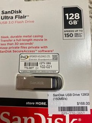 Sandisk ultra flair usb手指 全新 128gb