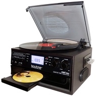 BT-22B, Bluetooth Record Player Turntable, AM/FM Radio, Cassette, CD Player, 2 built in speaker, Abi
