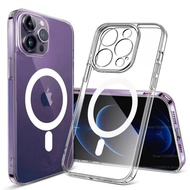 Case For Iphone 15 14 13 12 11 Pro Max Compatible With Magsafe Magnetic Adsorption Wireless Charge Transparent Case Cover