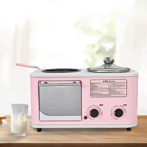 Household Oven Bread Toaster Electric Breakfast Machine Multifunctional Three-in-one Breakfast Makin