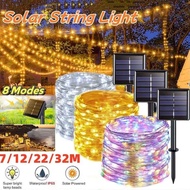 Solar Lights Lampu Ramadan Party Wedding Decor Raya Lampu Waterproof 32M 300LED 8 Modes Copper Wire 