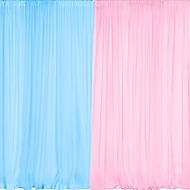 Tatuo Pastel Rainbow Backdrop Curtains Sheer Curtain Tulle Panels for Kid Baby Shower Unicorn Birthd