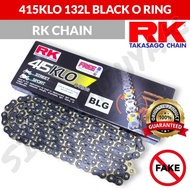 ORIGINAL RK TAKASAGO 415KLO O RING BLACK SPROCKET CHAIN RANTAI SPROCKET 415 132L RK CHAIN BLACK