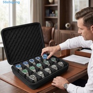SHIGONG Watch Storage Box, Hard Shell 8/ 15 Slot Watch Display Box, Case Box Foam Padding Black Shoc
