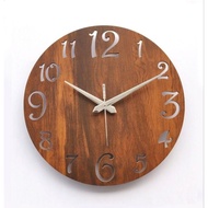 Teak wood wall clock natural/ wall clock modern teak wood wall clock/