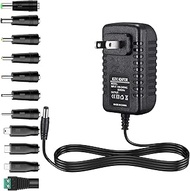 Latskrpk 6V 2A Power Adapter Charger [AC 6 Volts 2 Amps Regulated Switching Power Supply] with 11 In