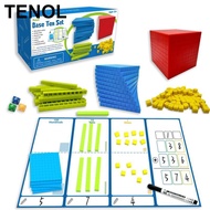 [TENOL] Base Ten Blocks with Place Value Chart Hands-on Learning-Style Math Teaching Set with Board 