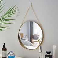 💜 Beauty 2u 💜 Nordic Round Hanging Mirror Gold Decorative Wall Mounted Mirror Cermin Makeup