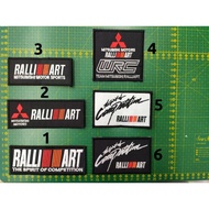 Patch patches kain sulam mitsubishi ralliart spirit of competition sticker kain kereta tampal cap to