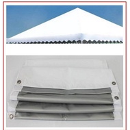 KAIN KANVAS PIRAMID SAIZ 20ft X 20ft WARNA SILVER WHITE