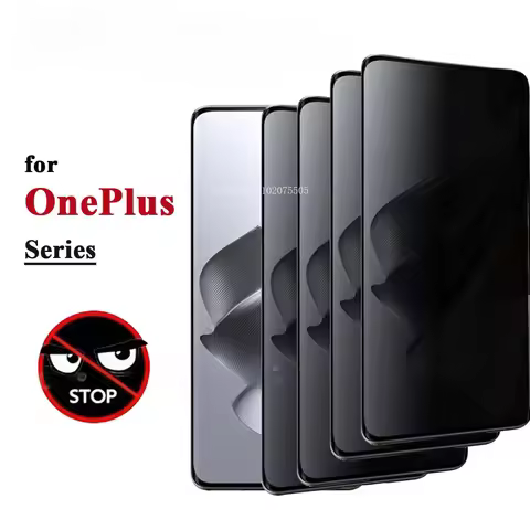2PCS Privacy Screen Protector Tempered Glass for OnePlus 9 Pro 10 11 12 11R 12R Tempered Glass ON On