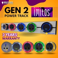 [GEN 2] imitos Power Track Socket Surface Switch 32A Power Line Long Flat Pin/ Multi/USB With LED Li