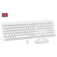 D54 Seenda Wireless Keyboard Combo,Full Size Slim Thin 2.4G Cordless Keyboard and Mouse Set with Num