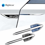 FT  2PCS Car Side Fender Knife Stickers Emblem Badge Decals Trim Styling Logo For BYD Atto 3 Act 3 T