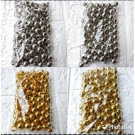 100g 1 ounce of 12mm beads in silver & gold, large & small holes