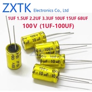 10Pcs Non Polar Capacitor NP 100V 1UF 1.5UF 2.2UF 3.3UF 4.7UF 5.6UF 6.8UF 8.2UF 10UF 15UF 22UF 33UF 