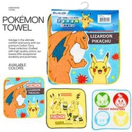 Baby Outdoor Gear 日本外貿 Pokémon 寶可夢 皮卡丘卡通小方巾/手帕/毛巾/純棉擦臉巾/兒童方巾