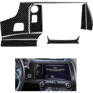 Car Carbon Fiber Decal Central Control Multimedia Panel Sticker Interior Trim Cover for Chevrolet Co