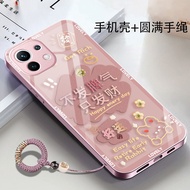 Ultra-Thin Glass Phone Case for Xiaomi 11 Youth Edition 11 Lite M2101K9C Mens High Value Simple Desi