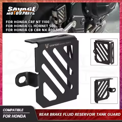 Rear Brake Fluid Reservoir Tank Guard For Honda CB CBR CL 400 500 F/X/R Hornet 500 NX400 NT1100 CRF1