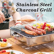 1034 Ihawan Portable Foldable Charcoal Stainless BBQ Grill Ihawan Charcoal Outdoor Griller Stainless