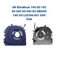 HP EliteBook 745 G5 745 G6 840 G5 840 G6 ZBOOK 14U G5 L22306-001 CPU FAN