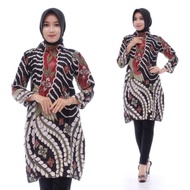 Tunik Batik Premium//Blouse Batik Lengan Panjang Wanita